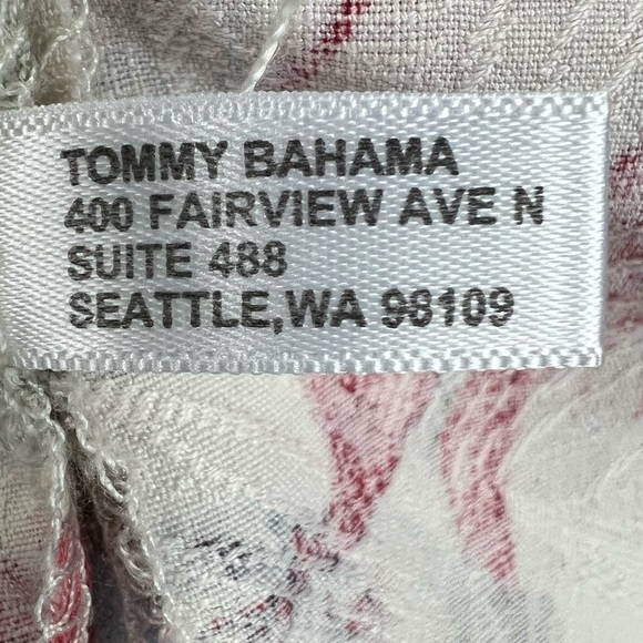 Tommy Bahama Tropical Christmas 100% Silk Button Down Shirt Size M - Picture 6 of 12